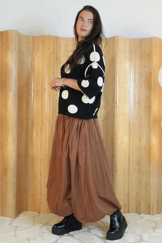 Robanne soft Stretch Party Knit Polka Black /5=